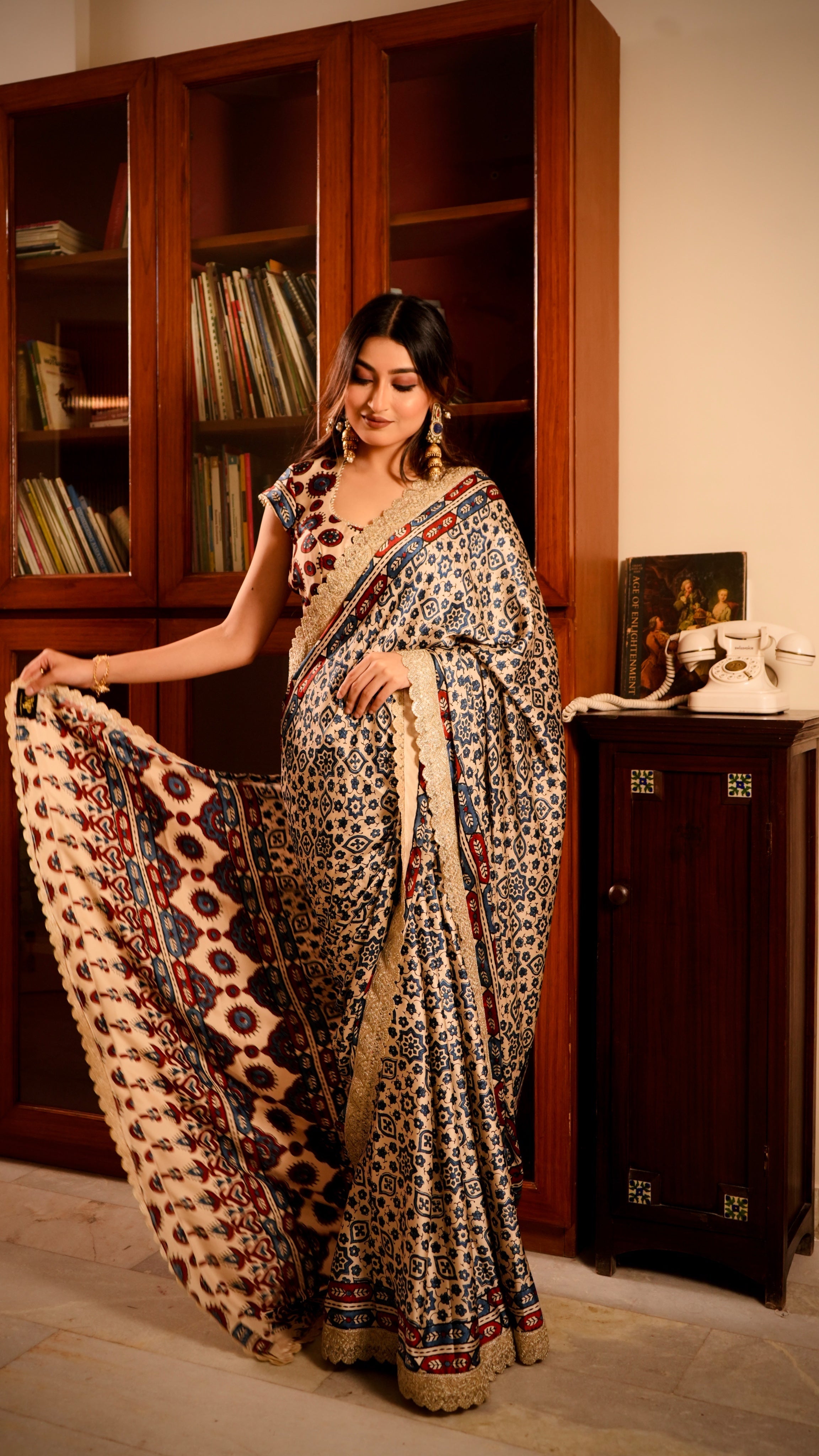 Lalita Ajrak Saree