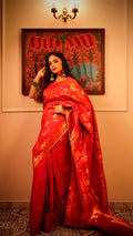 Bnarasee Gulaabi Jaal Saree