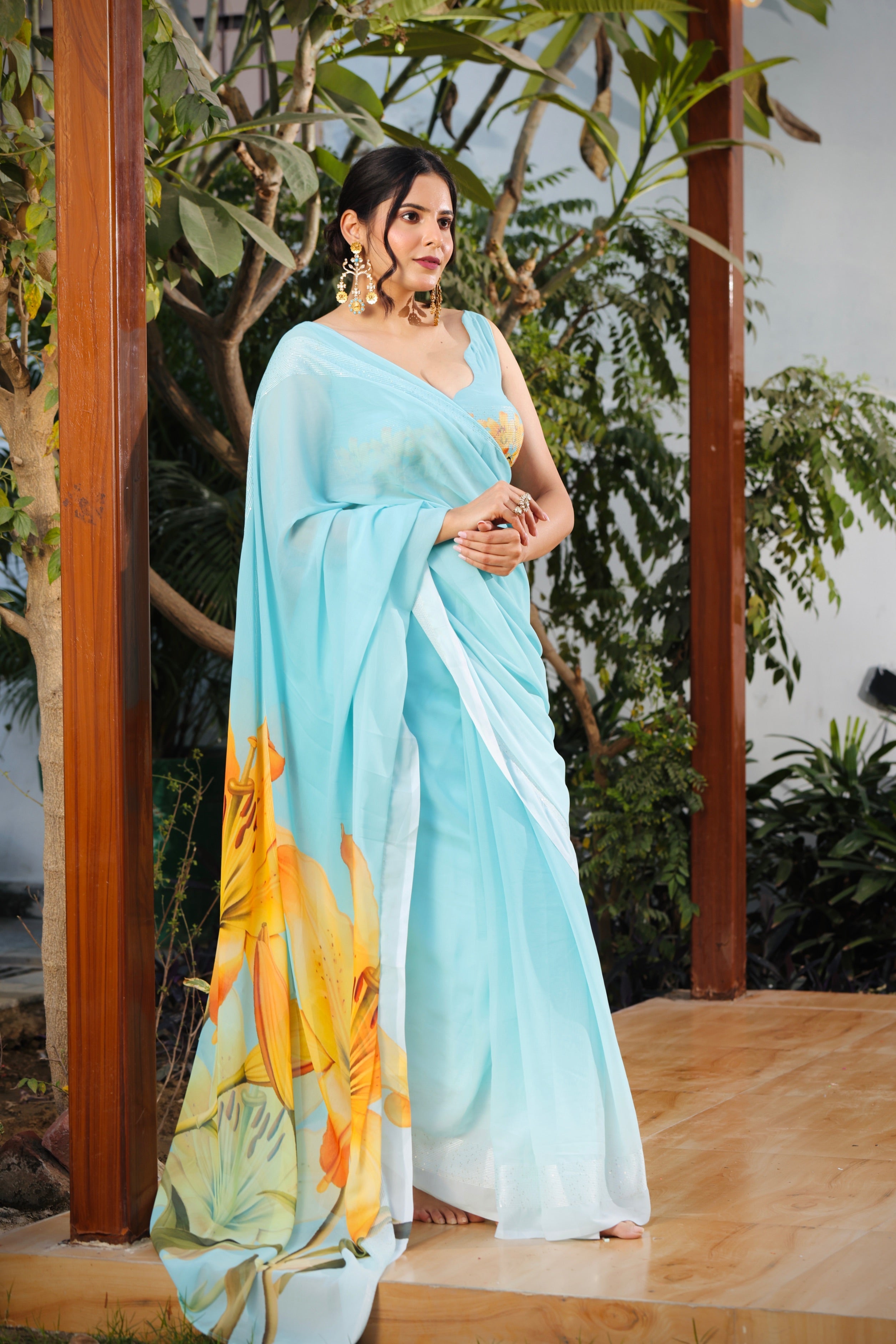 Ombre lily Dream Saree